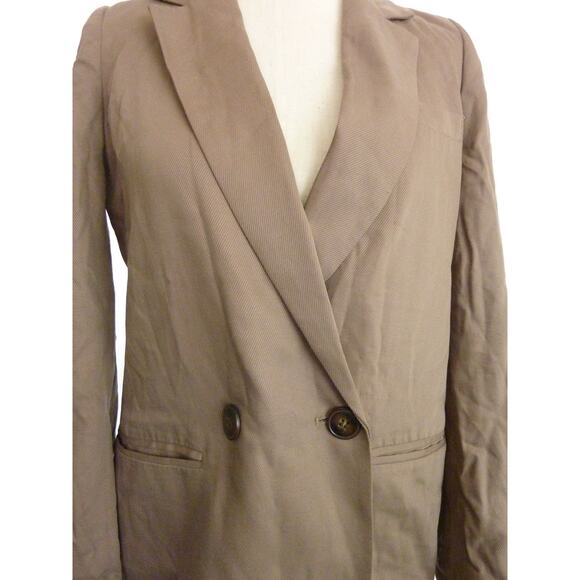 Madewell Oversized Brown Blazer Suit Jacket XXS Double Breasted Blazer Oversized - Picture 5 of 7